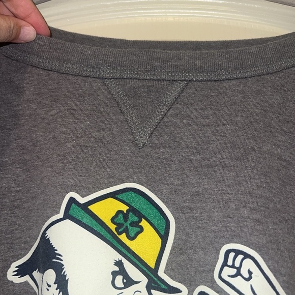 University of Notre Dame Fighting Irish Grey Crewneck Collegiate Sweatshirt - Picture 5 of 8